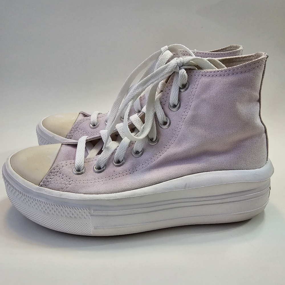Converse Pale Pink/Lavender All Star Move Platform Sneakers W7